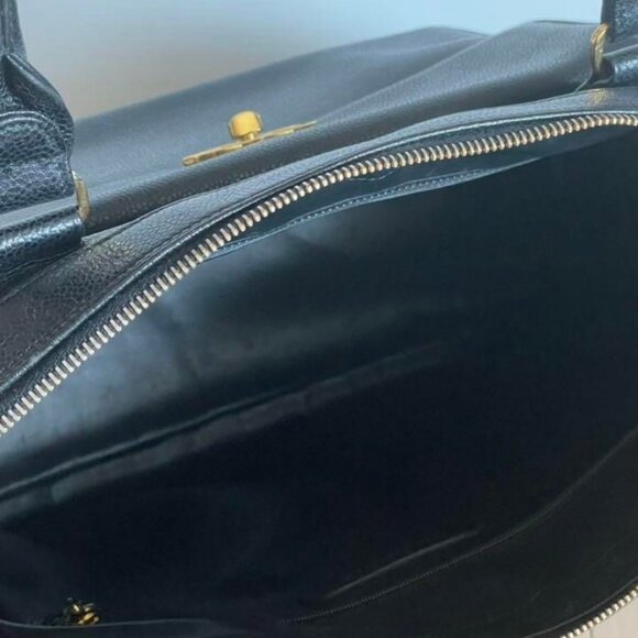 Authentic CHANEL CC Classic Caviar Timeless Flap Shoulder Bag Tote Briefcase - Picture 14 of 15